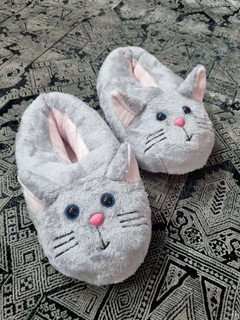 پاپوش عروسکی گربه طوسی