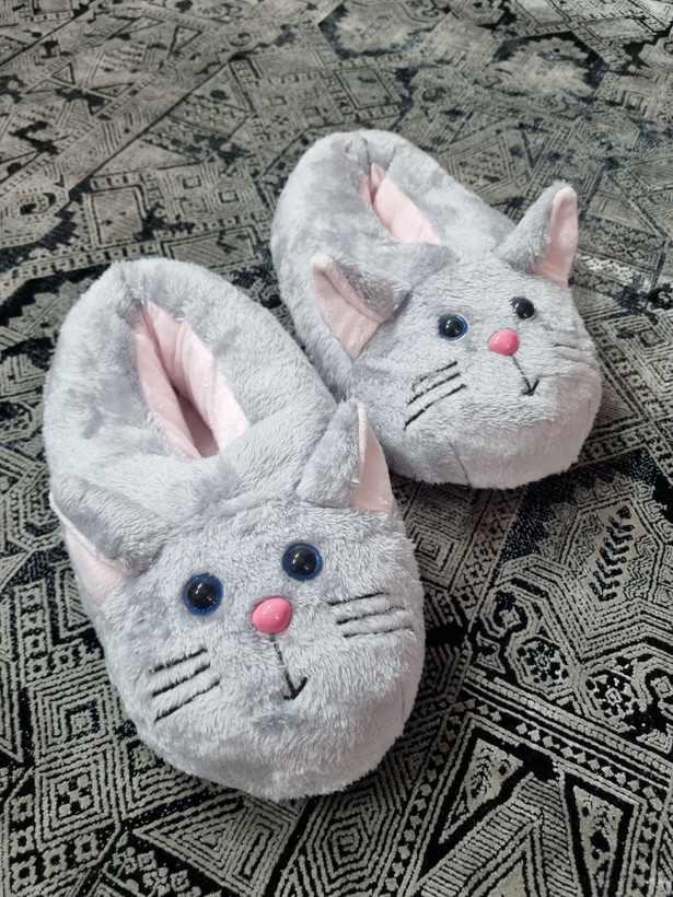 پاپوش عروسکی گربه طوسی