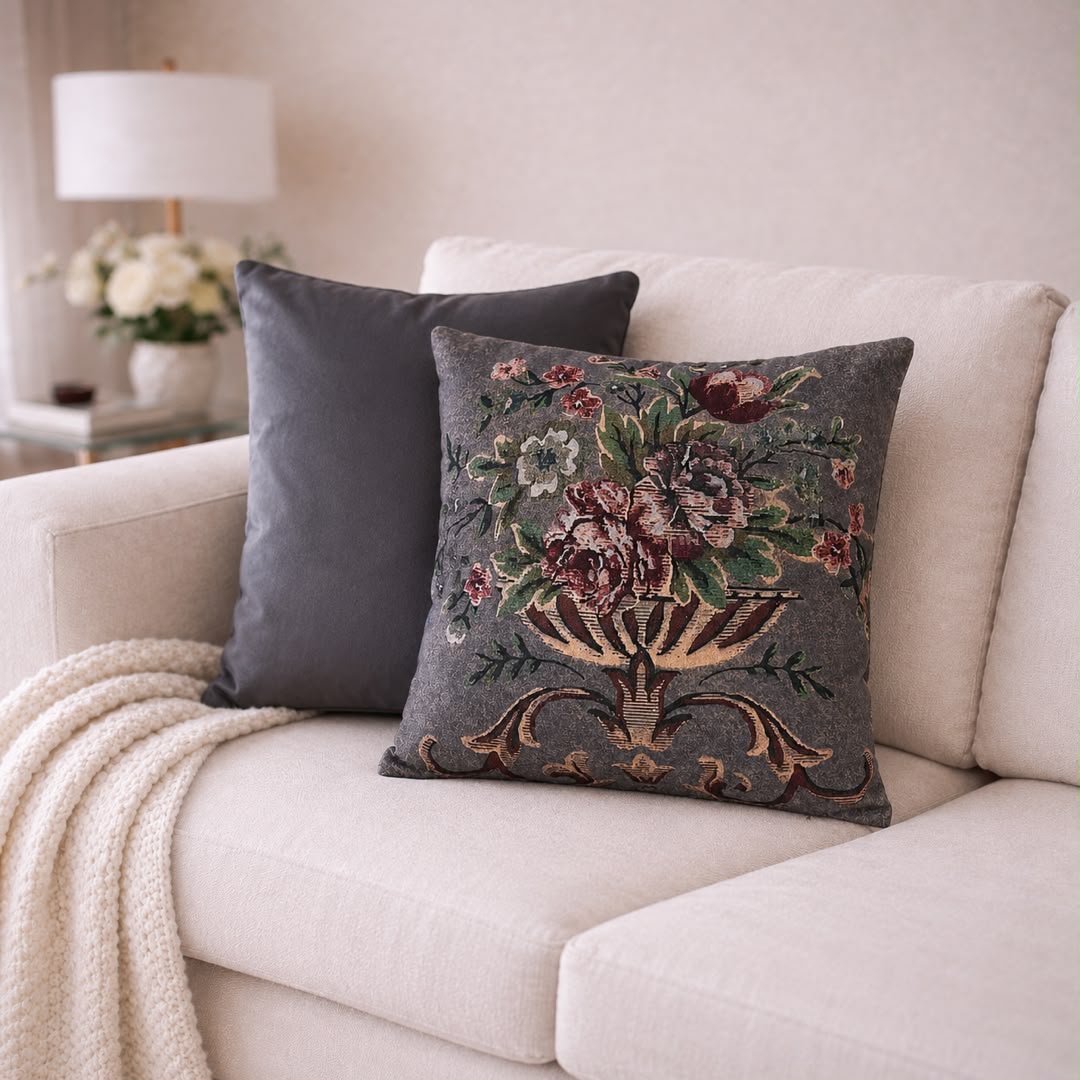 کوسن ترک چاپی جفتی  45×45 بدون الیاف