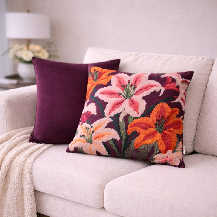 کوسن ترک چاپی جفتی 45×45 بدون الیاف