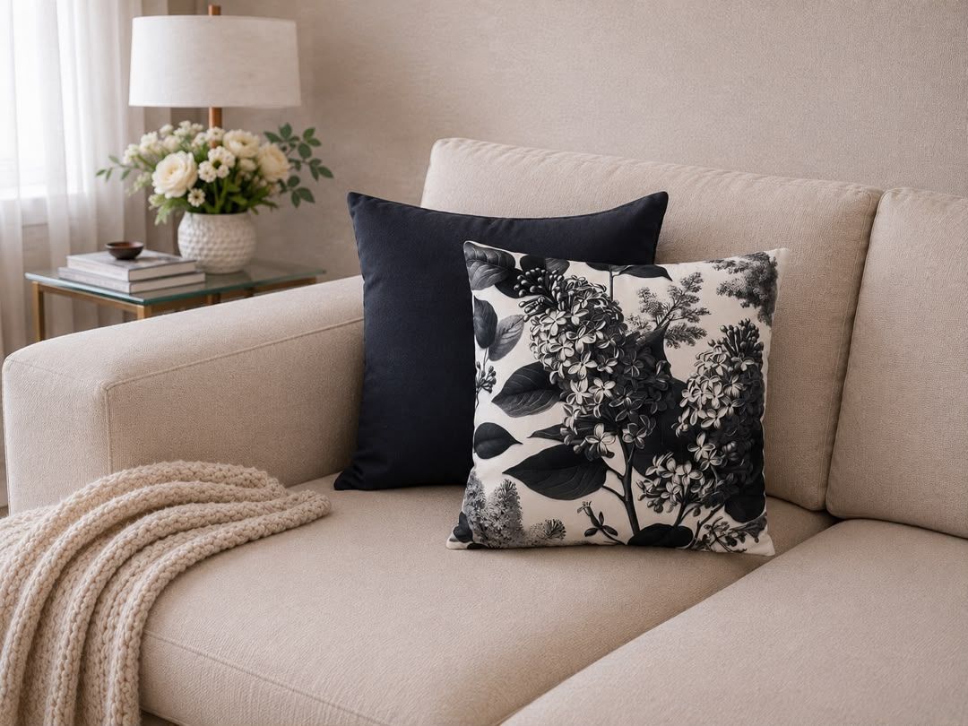 کوسن ترک چاپی جفتی  45×45 بدون الیاف