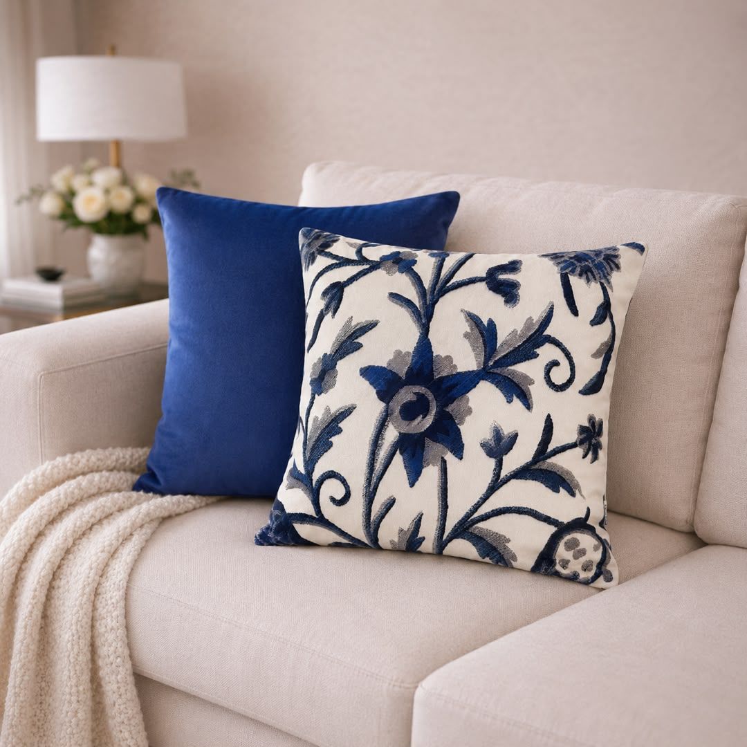 کوسن ترک چاپی جفتی  45×45 بدون الیاف