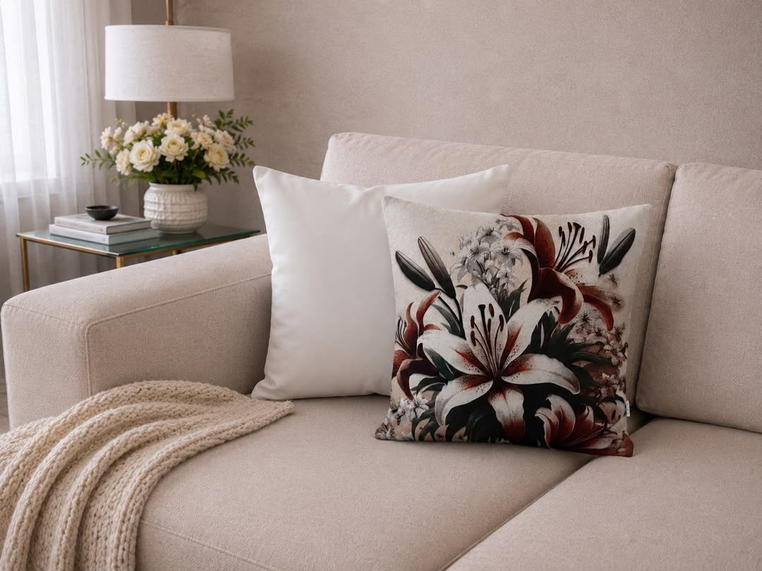 کوسن ترک چاپی جفتی  45×45 بدون الیاف