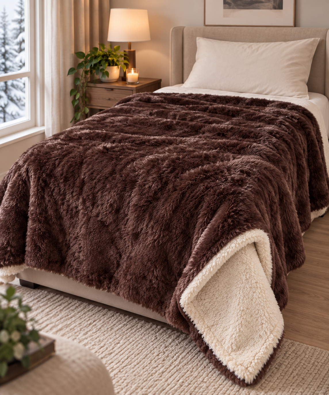 پتو تدی یکنفره ترک سایز 160×220 برندAbercrombie(ابرکرومبی)