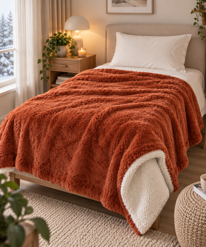 پتو تدی یکنفره ترک سایز 160×220 برندAbercrombie(ابرکرومبی)
