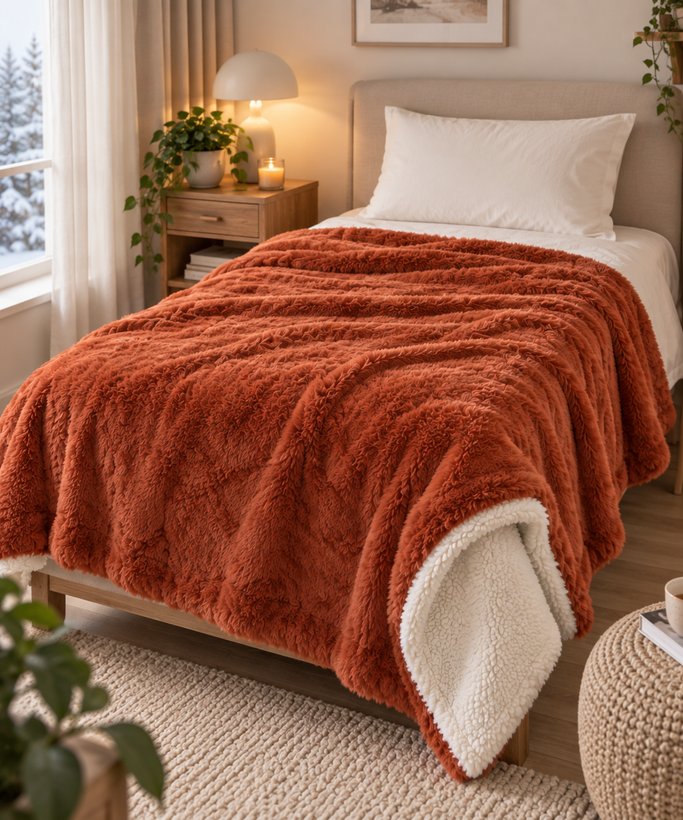 پتو تدی یکنفره ترک سایز 160×220 برندAbercrombie(ابرکرومبی)