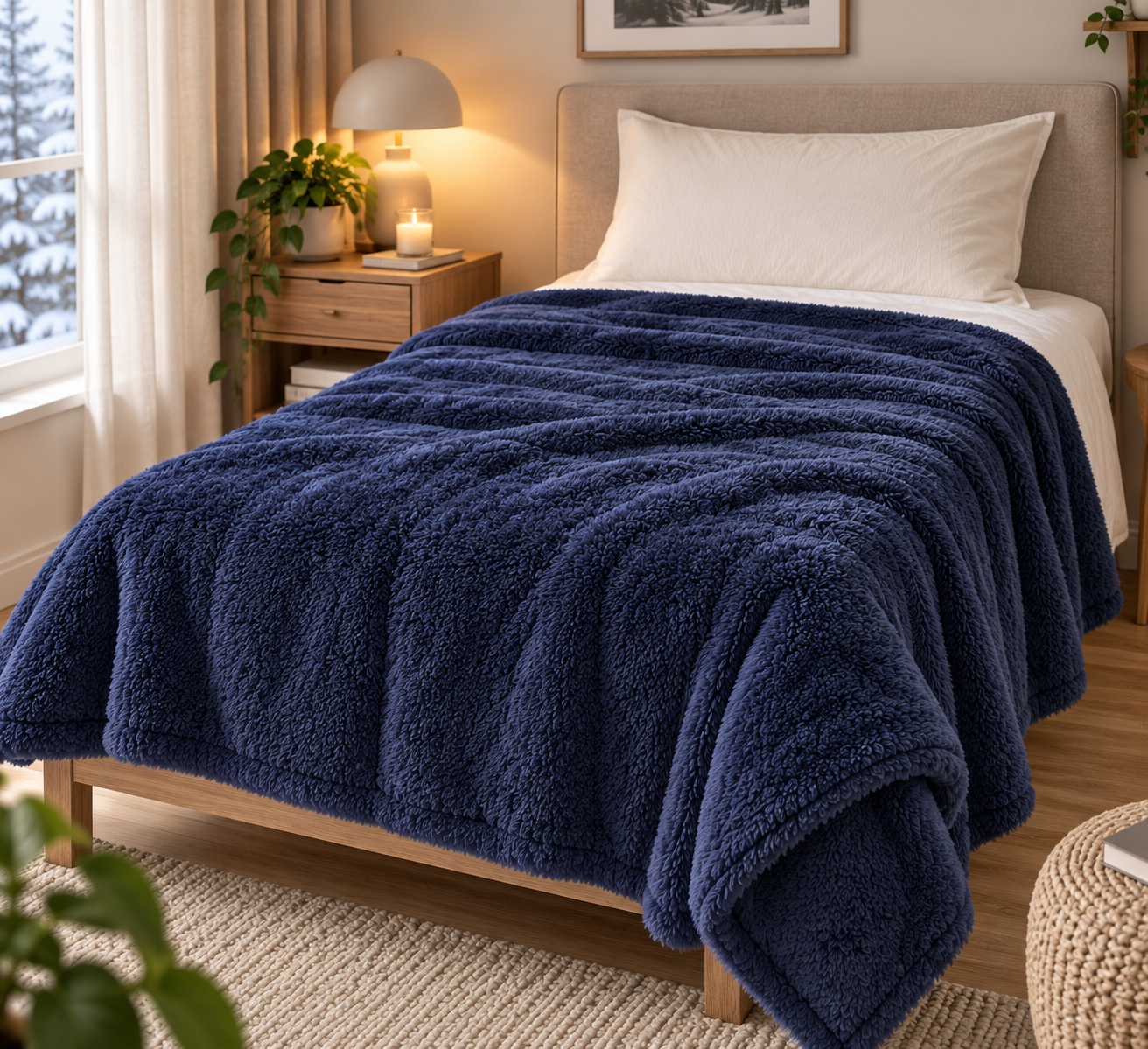 پتو تدی یکنفره ترک سایز 160×220 برندAbercrombie(ابرکرومبی)
