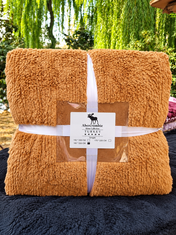 پتو تدی یکنفره ترک سایز 160×220 برندAbercrombie(ابرکرومبی)