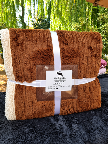 پتو تدی یکنفره ترک سایز 160×220 برندAbercrombie(ابرکرومبی)