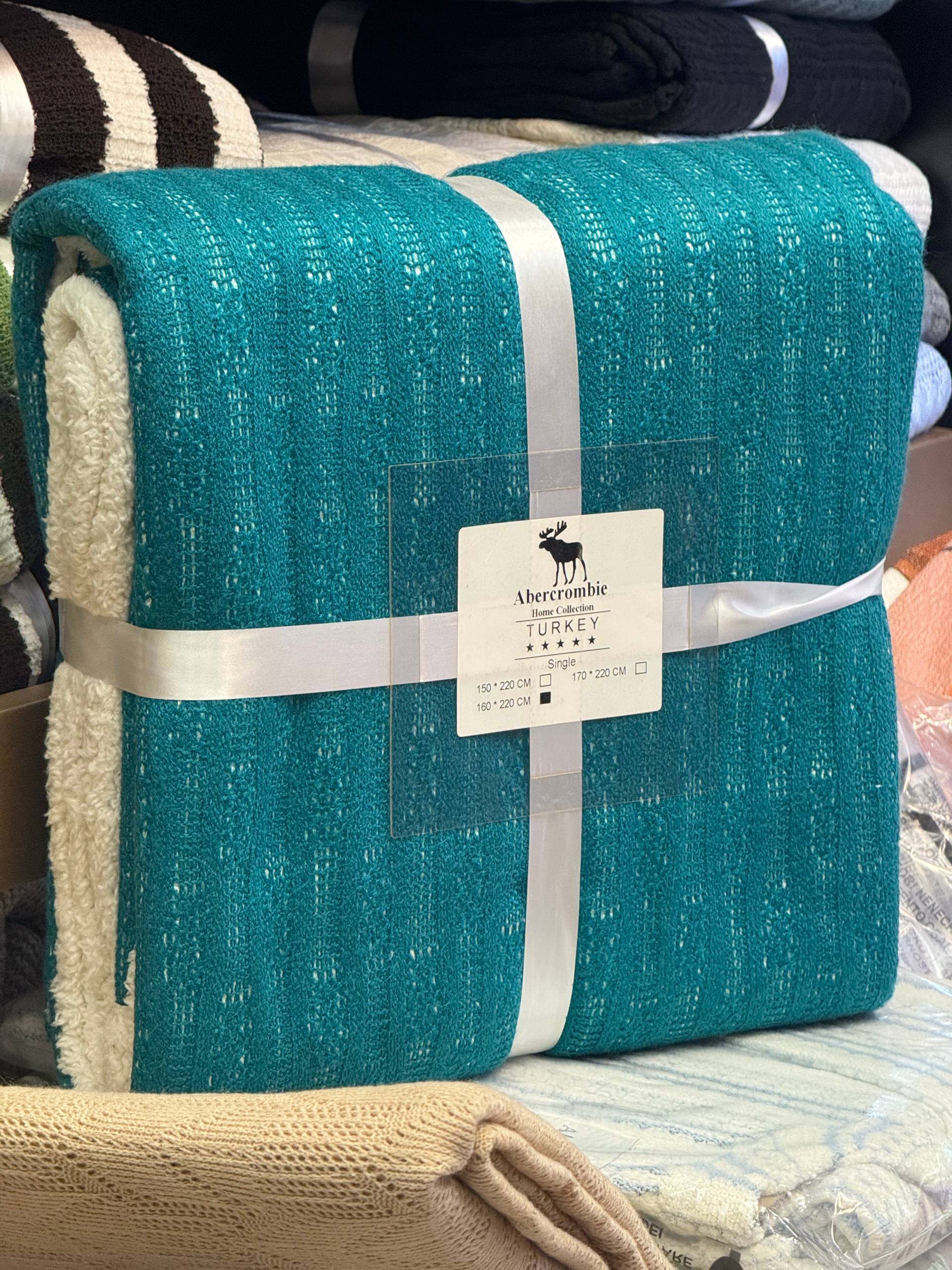 پتو تدی یکنفره ترک سایز 160×220 برندAbercrombie(ابرکرومبی)