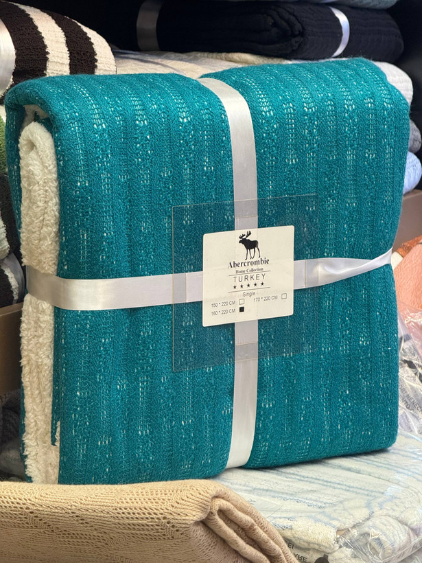 پتو تدی یکنفره ترک سایز 160×220 برندAbercrombie(ابرکرومبی)