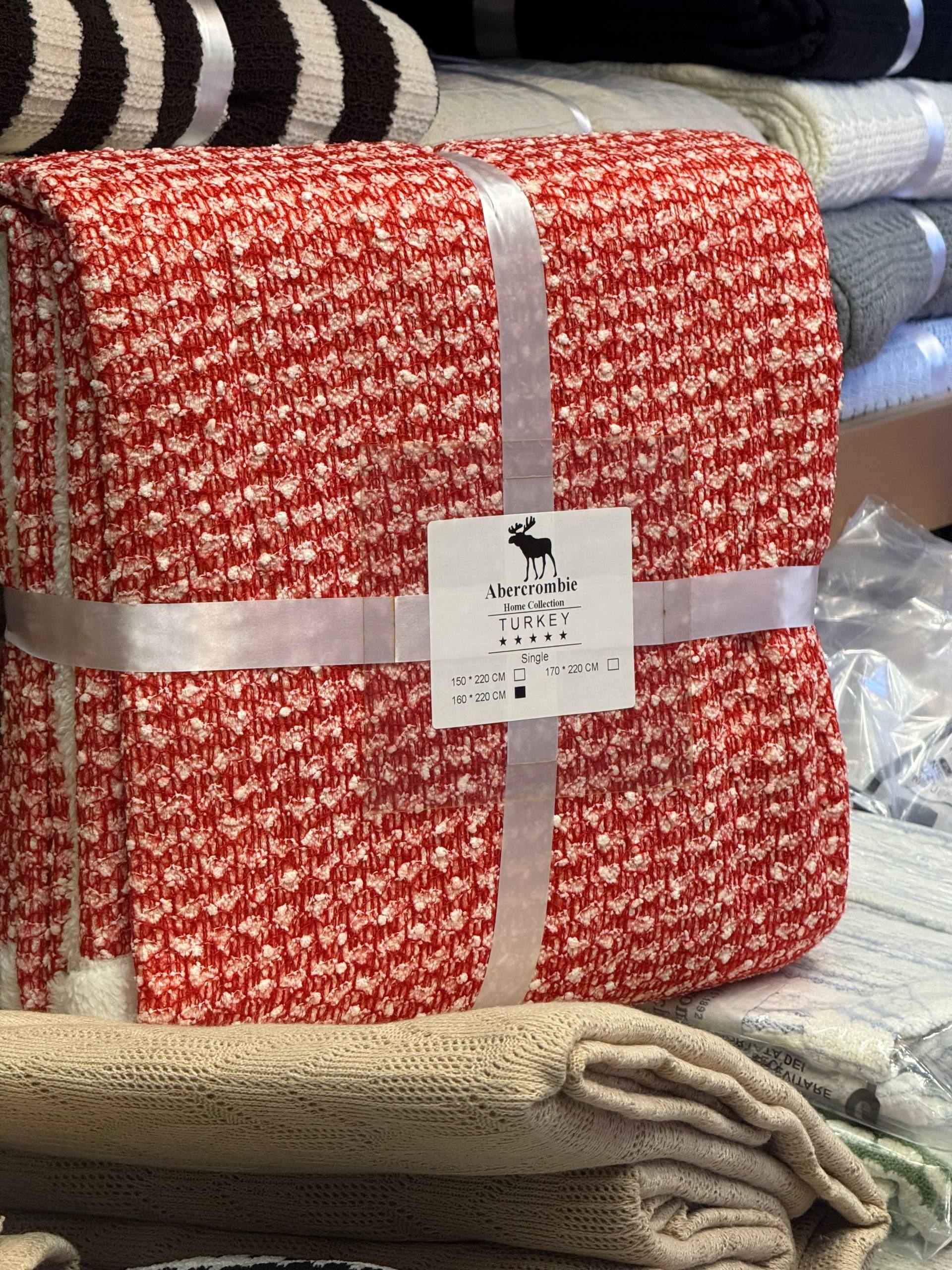 پتو تدی یکنفره ترک سایز 160×220 برندAbercrombie(ابرکرومبی)