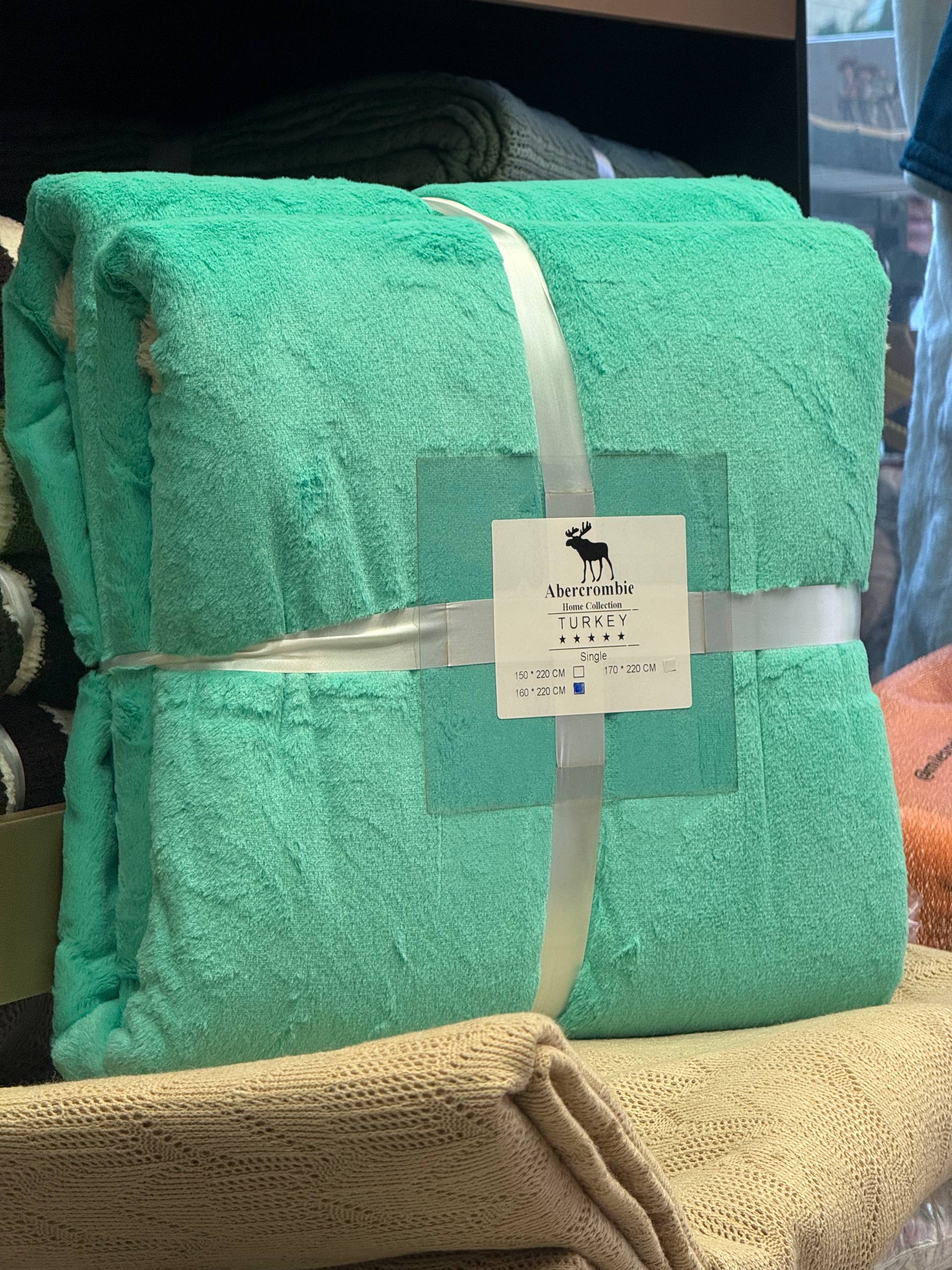 پتو تدی یکنفره ترک سایز 160×220 برندAbercrombie(ابرکرومبی)