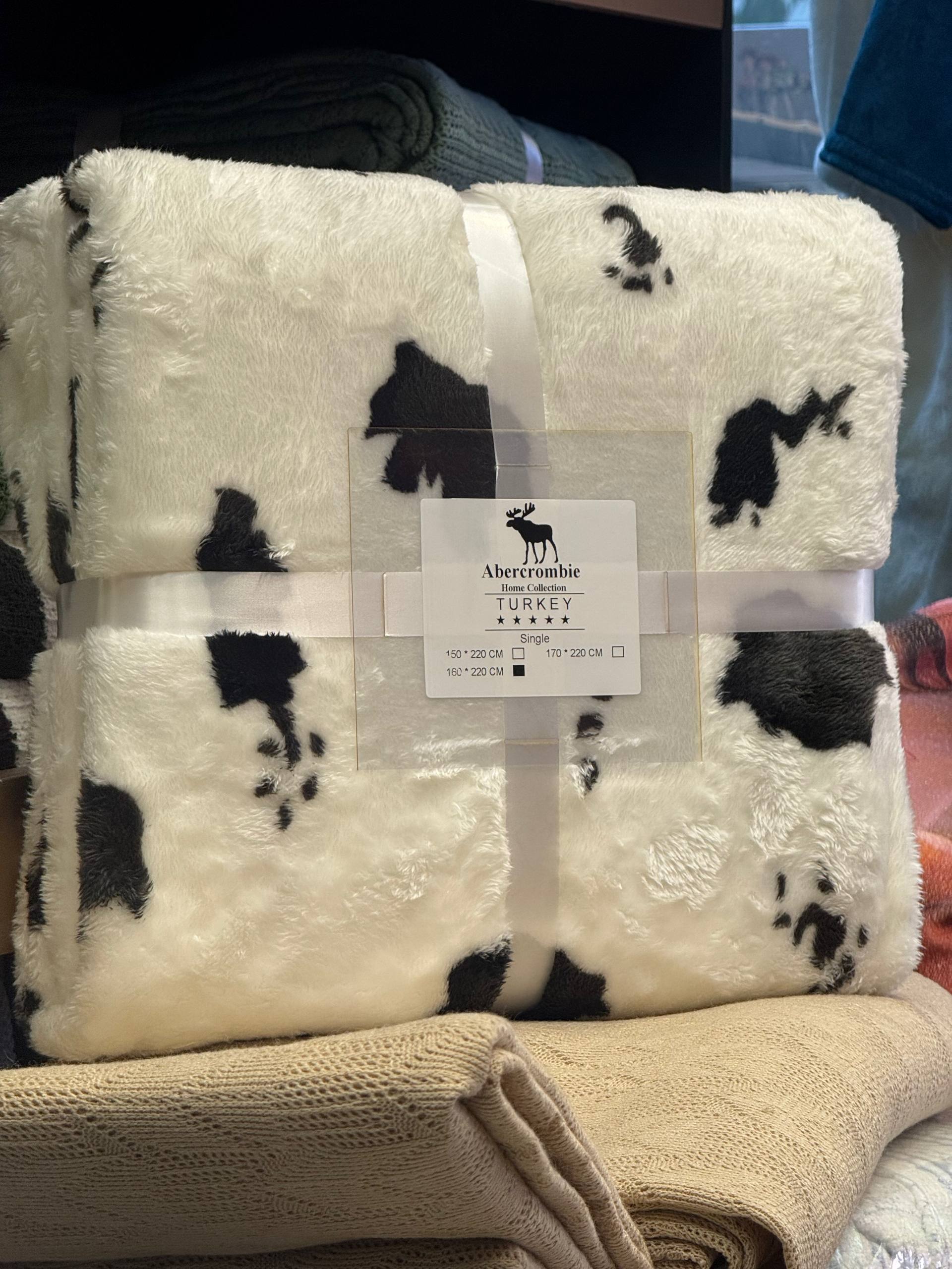 پتو تدی یکنفره ترک سایز 160×220 برندAbercrombie(ابرکرومبی)