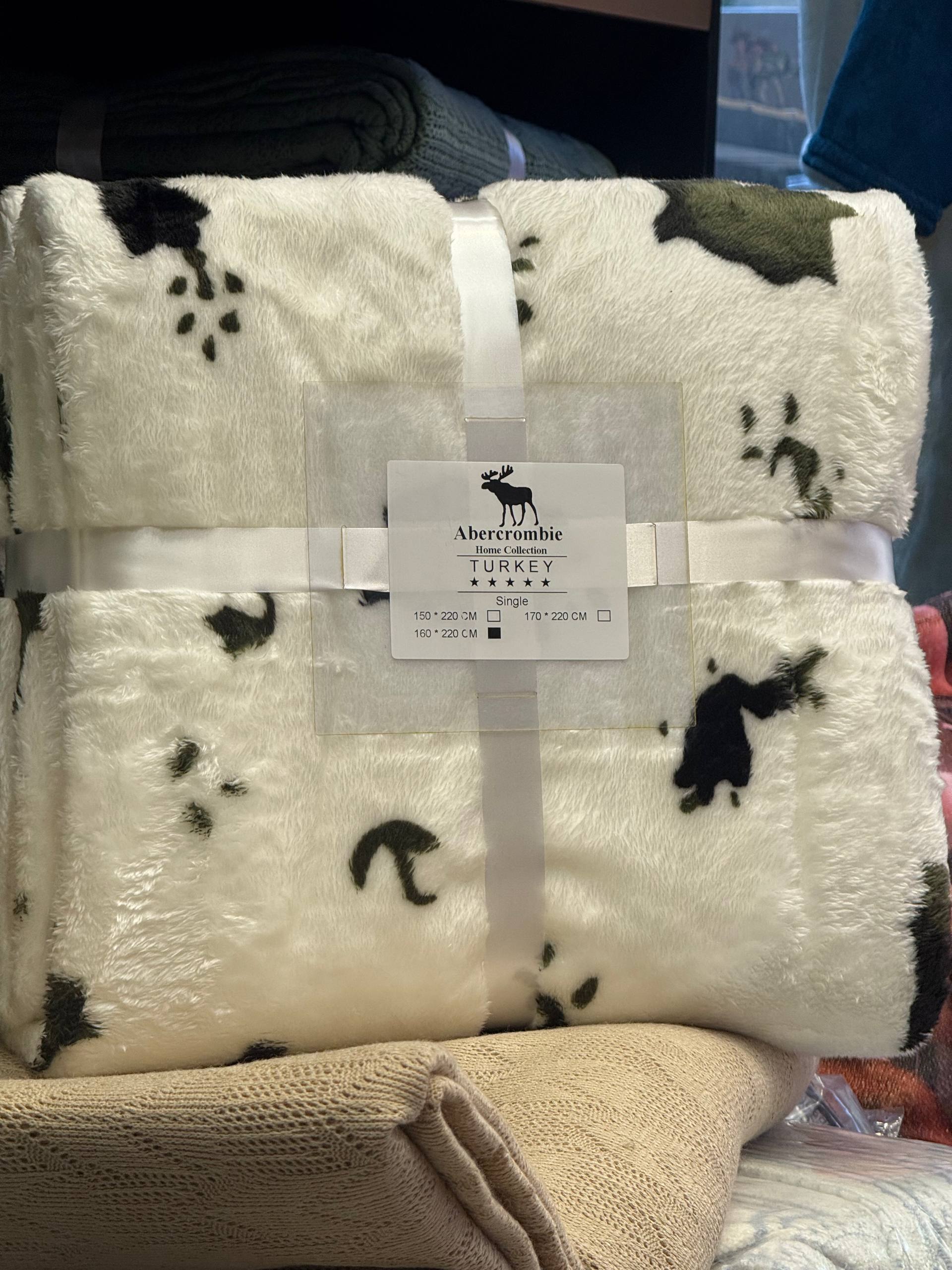 پتو تدی یکنفره ترک سایز 160×220 برندAbercrombie(ابرکرومبی)