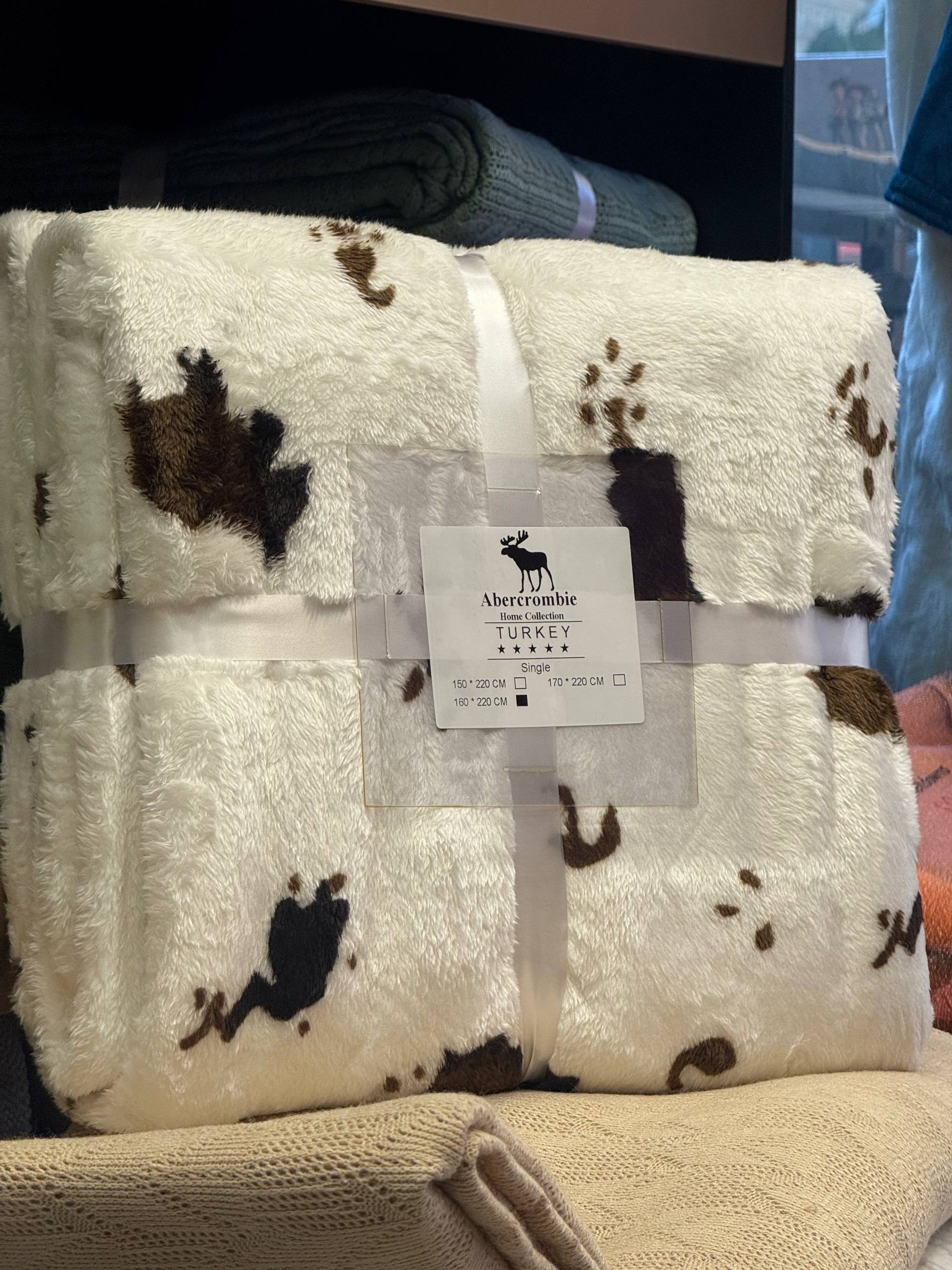 پتو تدی یکنفره ترک سایز 160×220 برندAbercrombie(ابرکرومبی)